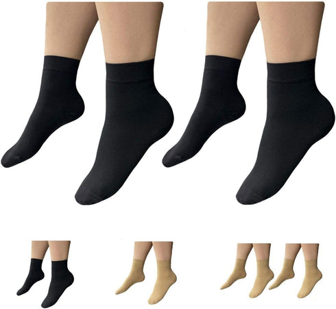 HealthyNees Closed Toe Ankle 20-30 mmHg Compression Wide Foot Leg Sock Sleeves (2