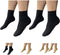 HealthyNees Closed Toe Ankle 20-30 mmHg Compression Wide Foot Leg Sock Sleeves (2
