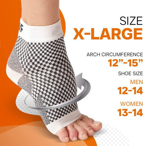 Plantar Fasciitis Socks Foot Sleeve & Compression Socks for Women - Ankle & Arch Support - Fit Guaranteed XL