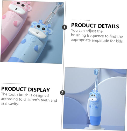 LOORGVEL Sonic Electric Toothbrush with Colorful Lights Soft Brush Heads for Teeth Cleaning Smart Frequency Control