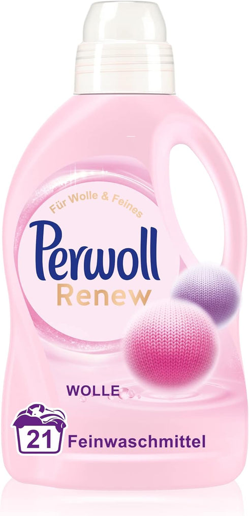 Perwoll Renew Liquid Detergent for Wool & Fine Fabric Care (1 x 21 Wash Loads) - Suitable for Wool, Silk and Fine