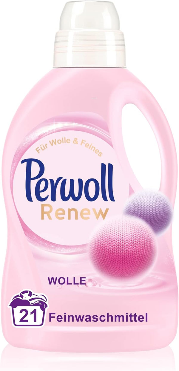 Perwoll Renew Liquid Detergent for Wool & Fine Fabric Care (1 x 21 Wash Loads) - Suitable for Wool, Silk and Fine