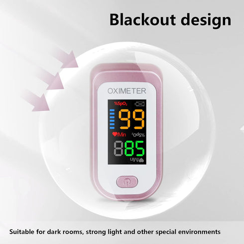 Pulse Oximeter Fingertip, Heart Rate Monitor with Large LED Screen, Blood Oxygen Meter for Adults