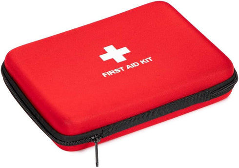 First Aid Hard Case Empty, EVA Hard Red Medical Bag for Home Health, First Emergency Responder Camping
