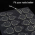 Laza 720 Pcs Thin Breathable Adhesive Tabs - Fake Nail Glue Sticker, Super Sticky Double Sided Tips