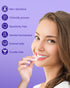 MySmile Non-Sensitive Teeth Whitening Strips Kit - 10Pcs with Waterproof 28X LED Light for Stain Removal