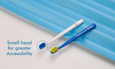 Curaprox CS 5460 Ultra-Soft Toothbrush for Adults - Compact, Slightly Angled Head for Improved Oral Health