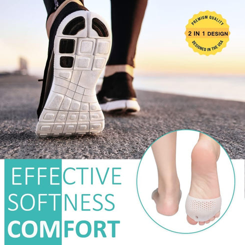 Metatarsal Pads, Gel Toe Separators, Bunion Corrector Cushion, Toe Spacers, Ball of Foot Cushions, Soft&Breathable, Idea for Mortons Neuroma, Blisters, Diabetic Feet, Hammer Toe, Rapid Pain Relief