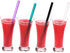 Dakoufish 9" Wide Mouth Reusable Plastic Replacement Drinking Straws for Milkshake, Smoothie Set of 8