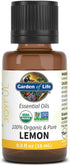 Garden of Life Essential Oil, Lemon, USDA Organic & Pure, Clean, Undiluted for Diffuser, Aromatherapy, 0.5 Fl Oz