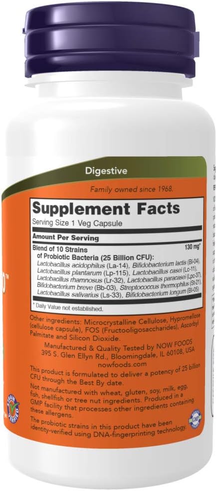 Now Foods Probiotic-10 25 Billion,100 Veg Capsules