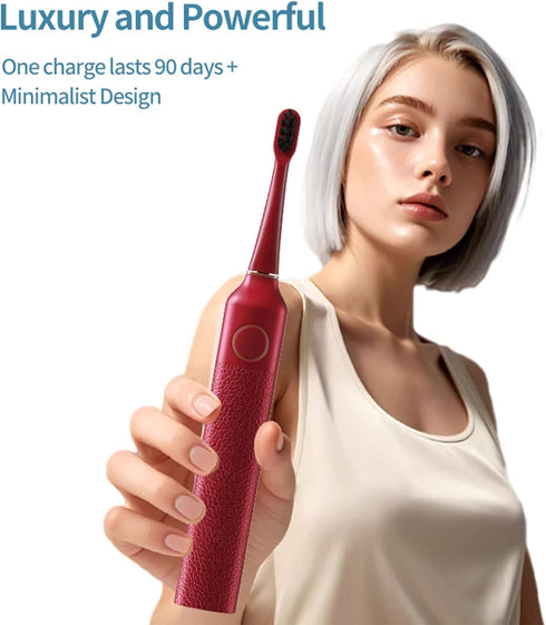 LUWRADAAD 2 3 Rechargeable Sonic Electric Toothbrush for Adults, Powered Motor High Vibration Teeth & Gum Care, Soft