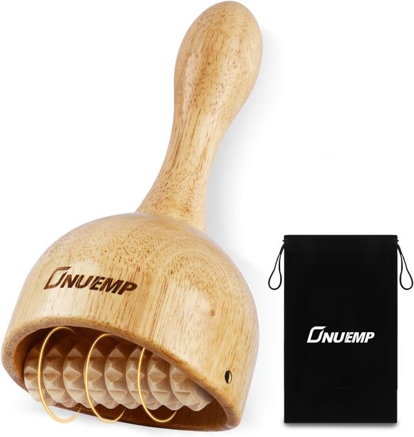 ONUEMP Wooden Therapy Cup with Roller, Wood Therapy Massage Tools, Maderoterapia Kit