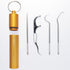 Toothpicks Pocket Set, Reusable Dental Floss Picks Kit, Stainless Steel Teeth Cleaning Tools for Travel