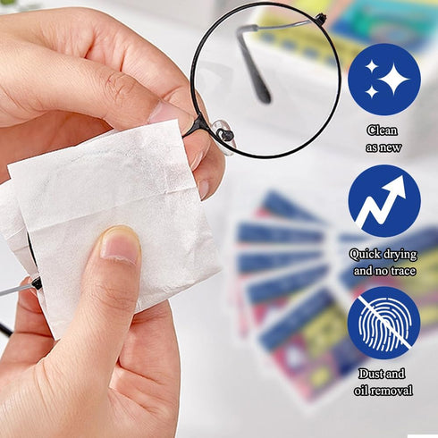 (300 PCS) Glasses Cleaner, Lens Wipes for Eyeglasses, Individually Wrapped Lens Wipes for Glasses/Sunglasses