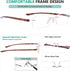 Eyekepper Small Lens Rimless Reading Glasses for Men and Women