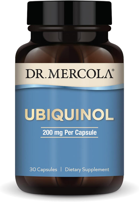 Dr. Mercola Ubiquinol, 200 mg Per Capsule, 30 Servings (30 Capsules), Dietary Supplement for Energy Production, Non-GMO