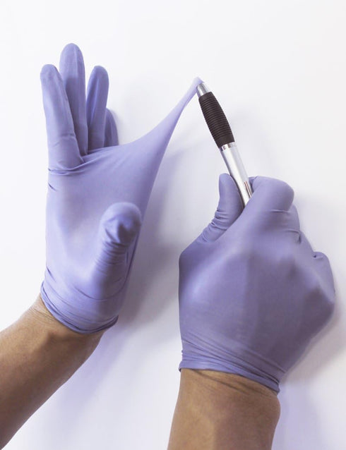 Disposable Gloves, Steel Blue Heavy Duty Nitrile Gloves, 9.5" Length, Powder Free, 6 Mil Thickness, X-Large, Pack of 100