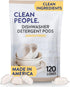 The Clean People All Natural Dishwasher Pods, Cuts Grease & Rinses Sparkling Clean, Lemon, 120 Pack