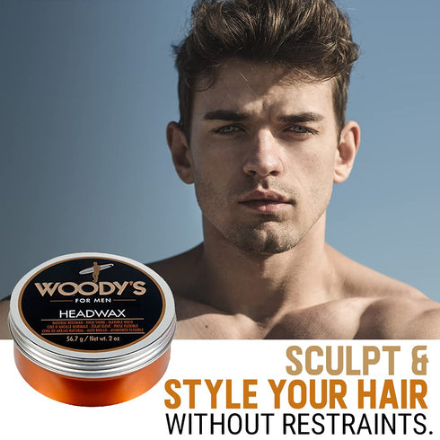 Woody's Headwax Styling Pomade for Men, Flexible Hold, 2 oz, Travel-size