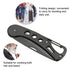 Portable Stainless Steel Folding Beard Comb, Anti Static Multifunction Comb for Men Mustache Styling