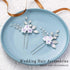 JEAIRTS Flower Wedding Hair Pins, Rhinestone Bridal Hair Pieces, Sparkly Crystal Hair Accessories for Women (Pack of 2)