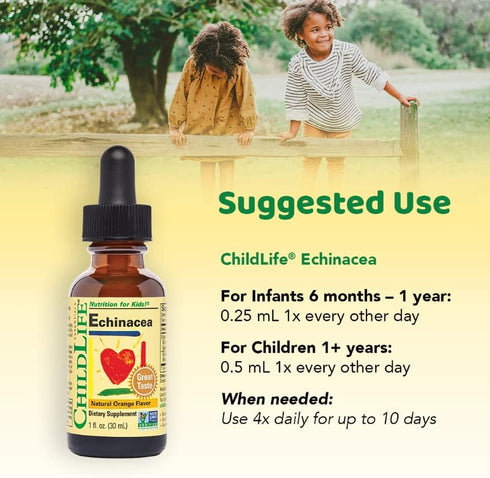 CHILDLIFE ESSENTIALS Liquid Echinacea for Kids: All-Natural Immune Booster, Gluten-Free, 1-Ounce Bottle