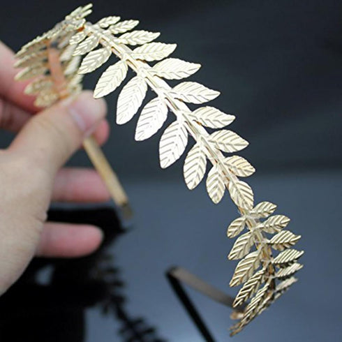 Leaf Branch Bridal Hair Crown Headbands, Gold