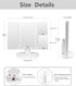Tri-fold Lighted Vanity Makeup Mirror, 3x/2x/1x Magnification, 21 LEDs, Touch Screen, 180 Degree Rotation