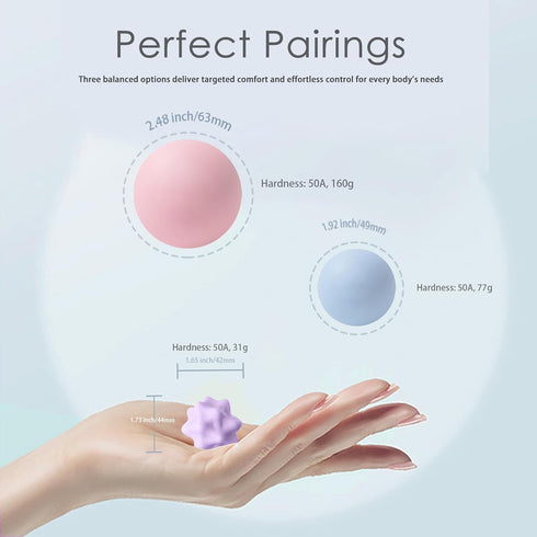 Silicone Lacrosse Balls for Yoga and Myofascial Release - Deep Tissue Massage,Trigger Point Therapy and Foot Plantar