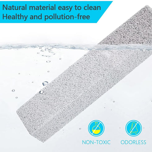 4TH Pumice Stone for Toilet Bowl Cleaning - Scouring Stick Removes Limescale Stain, Hard Water Ring, Calcium (6 Pack)