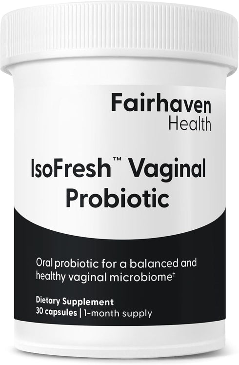 Fairhaven Health IsoFresh Vaginal Probiotics for Women - Supports Healthy pH Balance, 30 Capsules