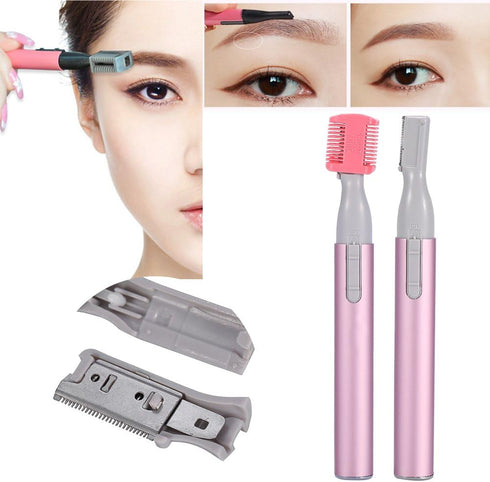 Zerone Eyebrow Trimmer, Electric Hair Remover, Portable USB Chargeable, Pack of 2