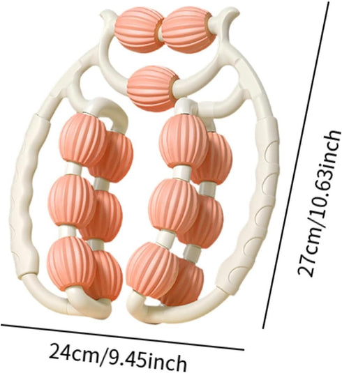 kowaku 20 Elbow (15Wheels-Orange) Massage Roller Relax Roller Wheels, Cellulite Roller Muscle Relaxer Circular Leg