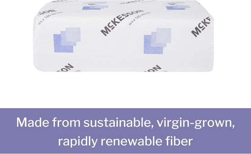 McKesson Multi-Fold Paper Towels, 1-Ply, White, 9.06 in x 9.45 in, 250 Towels, 1 Pack