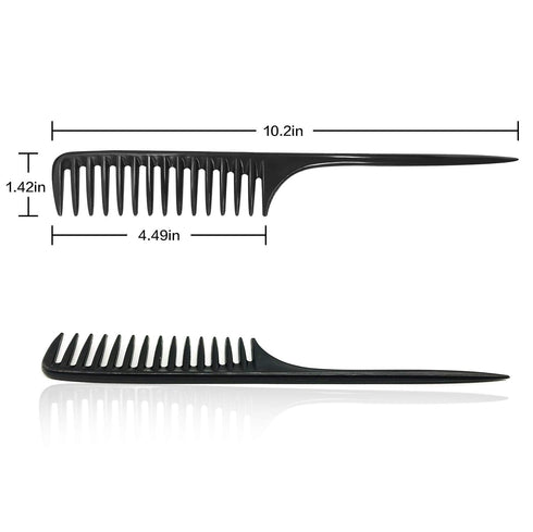 Wapodeai Wide Tooth Comb Detangling Hair Brush, Anti-Static Heat Resistant Comb for All Hair Types