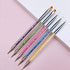 Nail Art Brushes 5pcs Double Ended Brush & Dotting Tool Kit, Including Nail Liner Brush and Dotting Pens for Nail Art