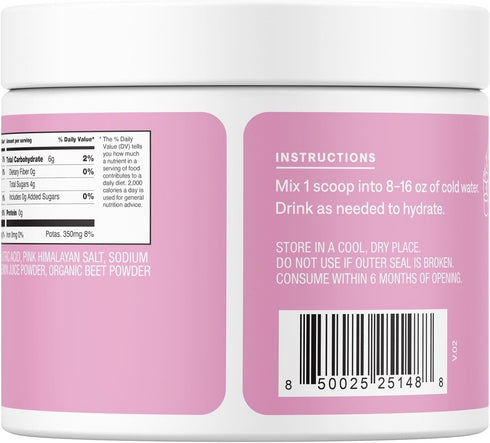 Cure Hydration | Watermelon Plant-Based Electrolyte Drink Mix | 28 Servings Jar | No Added Sugar | Vegan | Non-GMO
