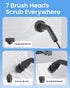 IPX7 7 2 Leebein Electric Spin Scrubber, Cordless Cleaning Brush for Bathroom Shower Tub, Waterproof Power Scrubber