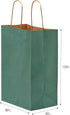 Packaging 8x4x10, 50 Pack Prime Line Green Gift Bags Small, Kraft Paper Bags with Handles for Small Business