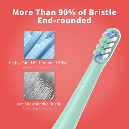 Replacement Toothbrush Heads, Green 6 Pack Compatible with Colgate Hum Connected Smart Battery Toothbrush