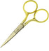 Professional Grooming Scissors for Personal Care Facial Hair Removal and Ear Nose Eyebrow Trimming Stainless Steel Fine Straight Curved Tip Scissors 3.5” Golden (Straight Point) by Motanar