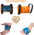 BodyMoves Kid's Ankle Brace Support, PLUS Hot and Cold Ice Pack (Active Blue, MED for Big Kids)