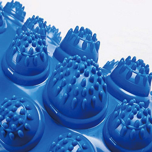 Foot Massage Mat 2 PCS Acupressure Pad Yoga Mat Bathroom Mat Outdoor Game (Blue)