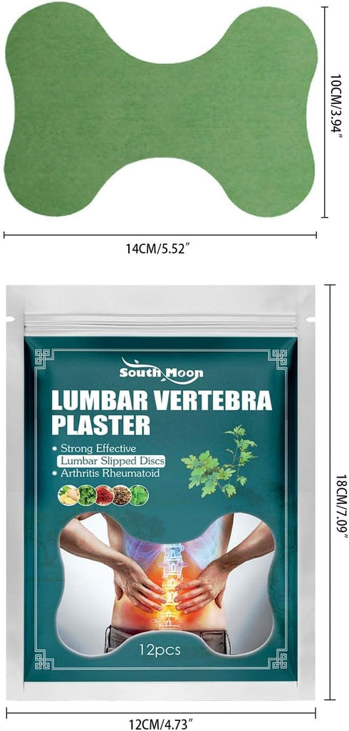 Lumbar Vertebra Patches, Herbal Wormwood for Muscle and Joint Comfort, Non-Invasive Management, 24 Pcs