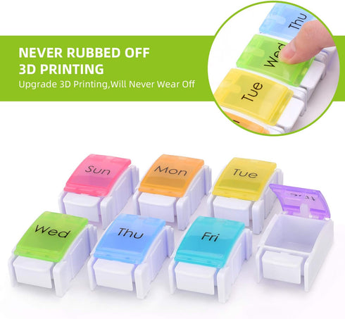 LEMBOL 1 Detachable Pill Organizer,Weekly Pill Box Time a Day,Large Daily Pill Case for Pills/Vitamin/Fish