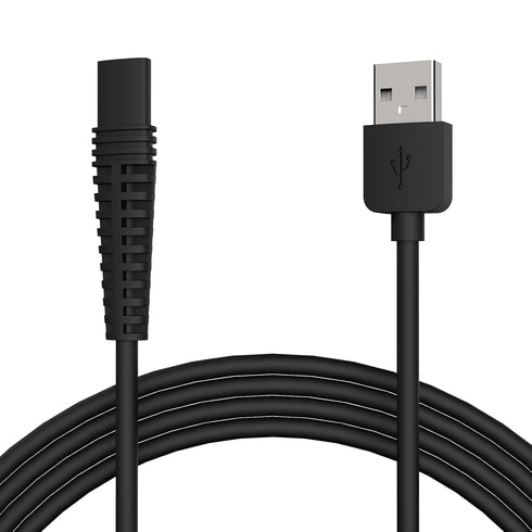 Linkidea 5V Shaver Charger Cord, Replacement USB Power Charger Adapter Cable for Electric Razor (Black)