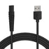 Linkidea 5V Shaver Charger Cord, Replacement USB Power Charger Adapter Cable for Electric Razor (Black)