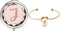Maid of Honor Gift, Compact Crystal Pocket Makeup Mirror, Initial Monogram Letter J, Love Knot Bracelets