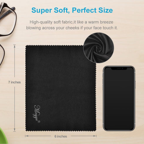 Mcyye 8 (6"x7"), PCS Microfiber Cleaning Cloth for Glasses Premium Eyeglass Cleaning Cloth, Lens Wipes Cloth